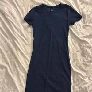 PINK Victoria's Secret Navy Blue Sheath Mini Dress Crew Neck